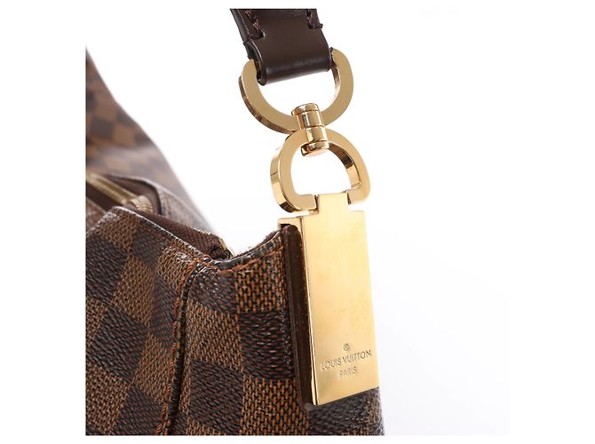 Borsa a tracolla Louis Vuitton Portobello GM Damier Ebene Marrone N41185 - vista 11
