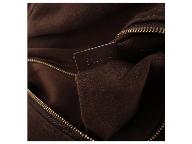 Borsa a tracolla Louis Vuitton Portobello GM Damier Ebene Marrone N41185 - vista 14