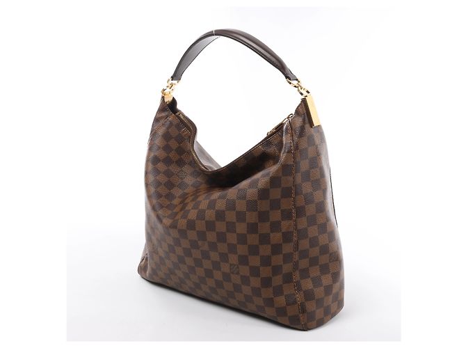 Borsa a tracolla Louis Vuitton Portobello GM Damier Ebene Marrone N41185 - vista 2