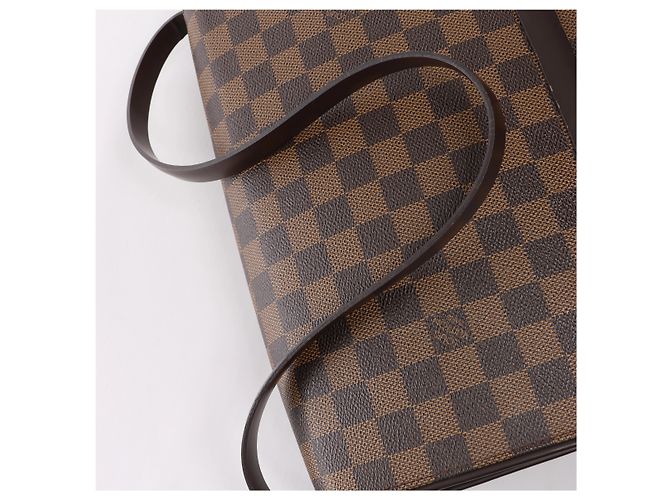 Borsa a Tracolla Louis Vuitton Tribeca Carré Damier Ebene Marrone N51161 - vista 11