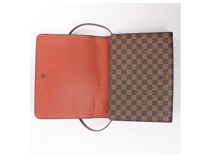 Borsa a Tracolla Louis Vuitton Tribeca Carré Damier Ebene Marrone N51161 - vista 15