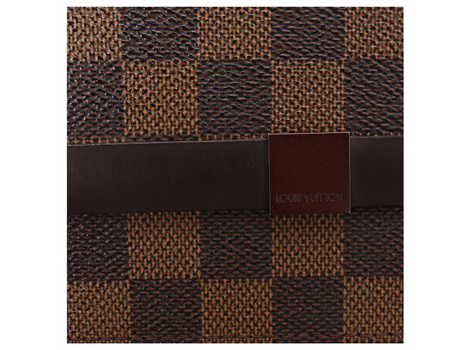 Borsa a Tracolla Louis Vuitton Tribeca Carré Damier Ebene Marrone N51161 - vista 16