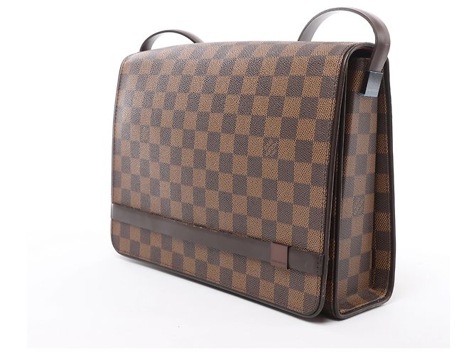 Borsa a Tracolla Louis Vuitton Tribeca Carré Damier Ebene Marrone N51161 - vista 2