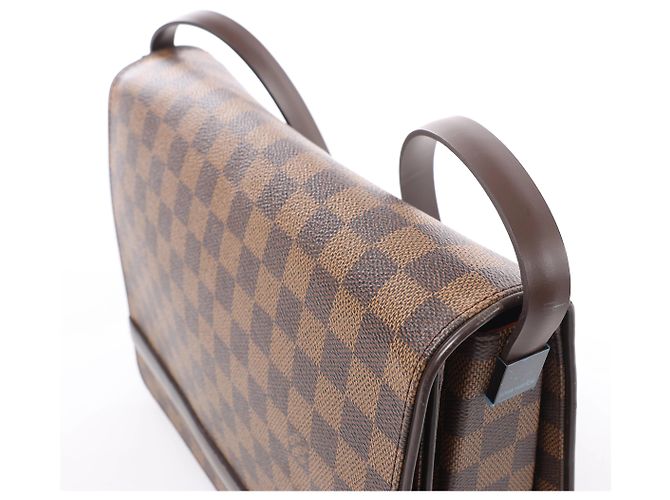 Borsa a Tracolla Louis Vuitton Tribeca Carré Damier Ebene Marrone N51161 - vista 3