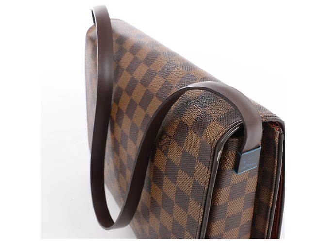 Borsa a Tracolla Louis Vuitton Tribeca Carré Damier Ebene Marrone N51161 - vista 5