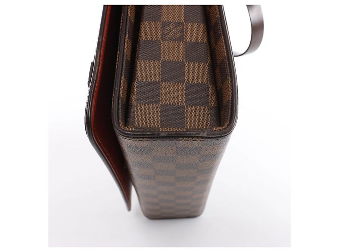 Borsa a Tracolla Louis Vuitton Tribeca Carré Damier Ebene Marrone N51161 - vista 9