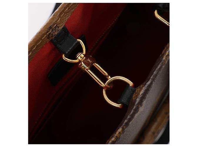 Louis Vuitton OnTheGo MM Giant Monogram Reverse Borsa a mano 2Way Marrone M45321 - vista 12