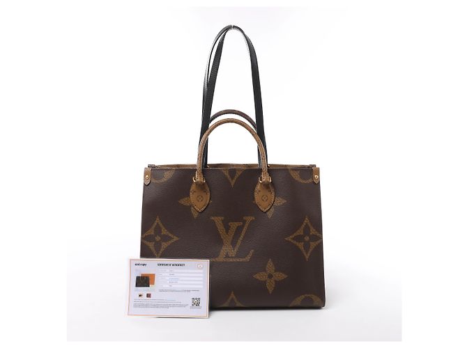 Louis Vuitton OnTheGo MM Giant Monogram Reverse Borsa a mano 2Way Marrone M45321 - vista 17
