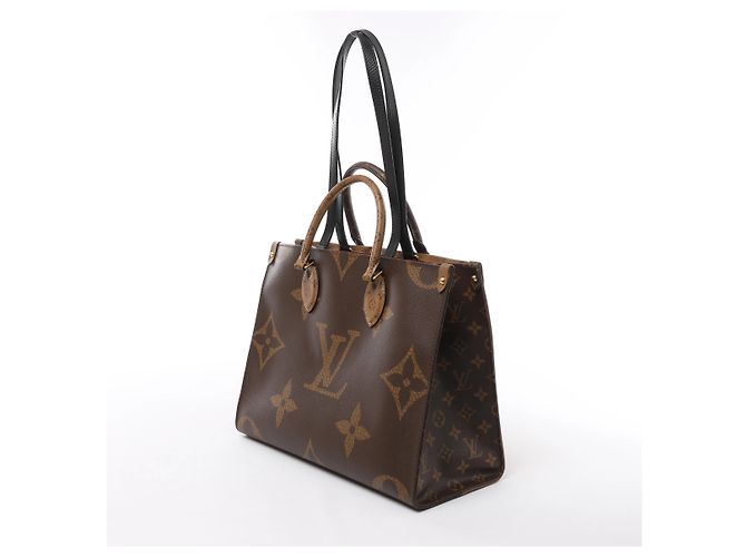 Louis Vuitton OnTheGo MM Giant Monogram Reverse Borsa a mano 2Way Marrone M45321 - vista 2