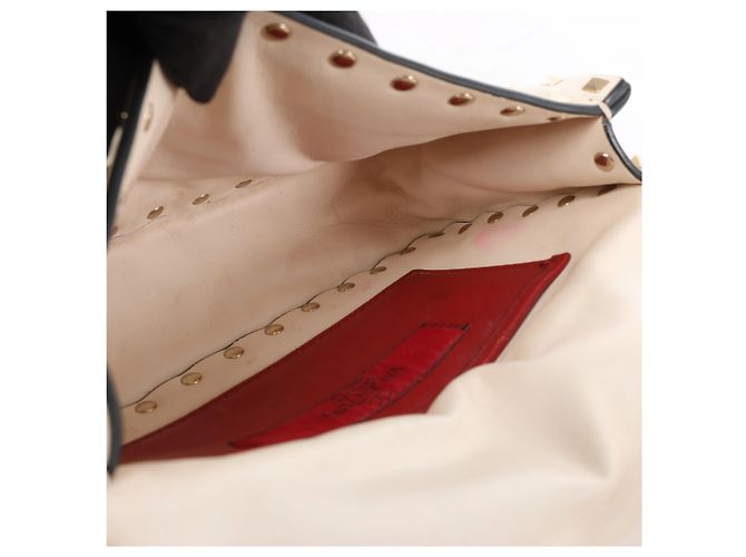 Borsa 2Way Valentino Garavani RockStuds in pelle x Studs, Beige - vista 13