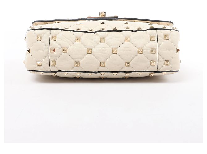 Borsa 2Way Valentino Garavani RockStuds in pelle x Studs, Beige - vista 8