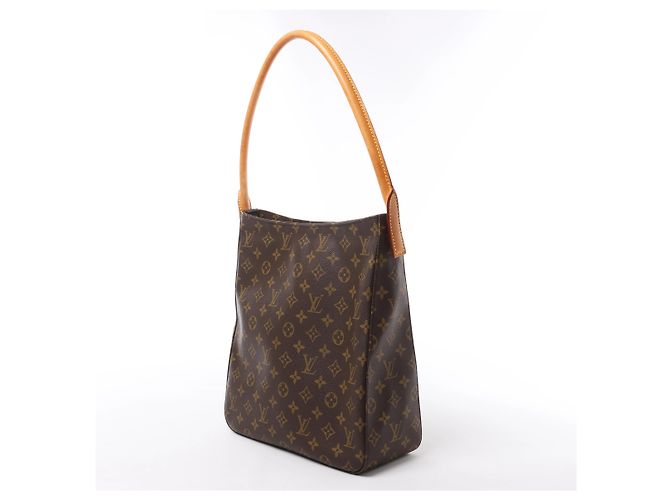 Borsa a tracolla Louis Vuitton Looping GM Monogram in marrone M51145 - vista 2