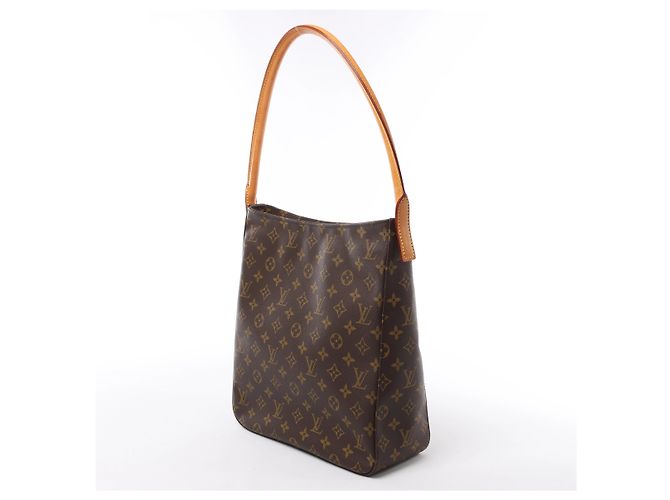 Borsa a tracolla Louis Vuitton Looping GM Monogram in marrone M51145 - vista 4