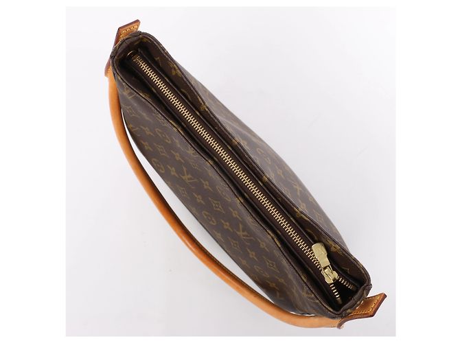 Borsa a tracolla Louis Vuitton Looping GM Monogram in marrone M51145 - vista 6