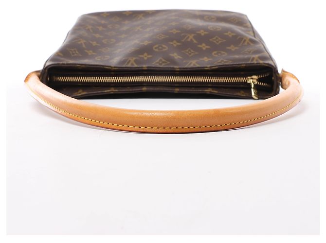 Borsa a tracolla Louis Vuitton Looping GM Monogram in marrone M51145 - vista 7