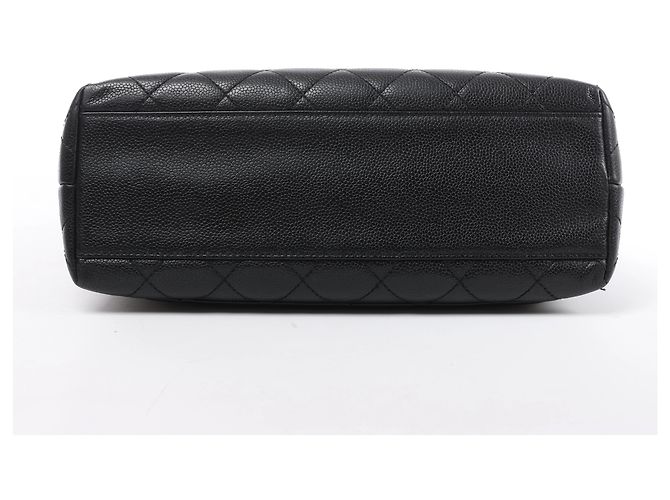 Borsa Chanel Classic Kelly Matelasse in pelle caviar nera - vista 10