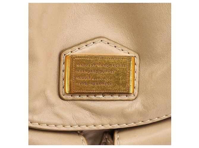 Marc by Marc Jacobs  mala 2-Way com múltiplos bolsos em pele bege - vista 6