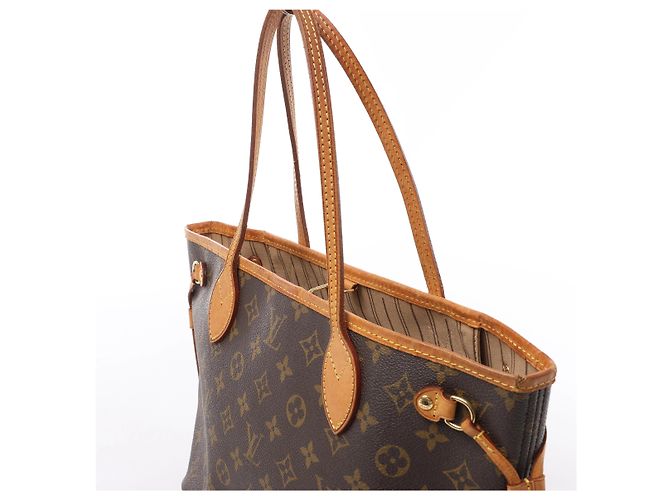 Louis Vuitton Neverfull PM Monogram Canvas Shoulder Bag in Brown M40155 - vista 3