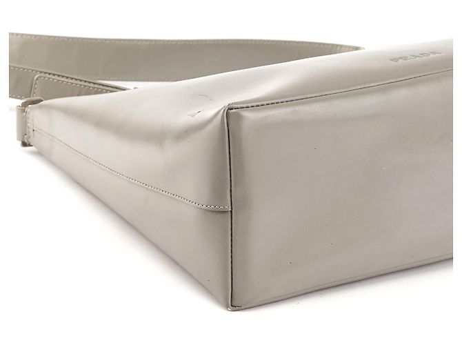 Prada 1998 Grey Vitello Metallo Schultertasche - Ansicht 11