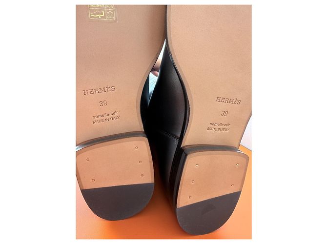 Hermès Kelly Stivali Cuissardes Pelle Nera - vista 7