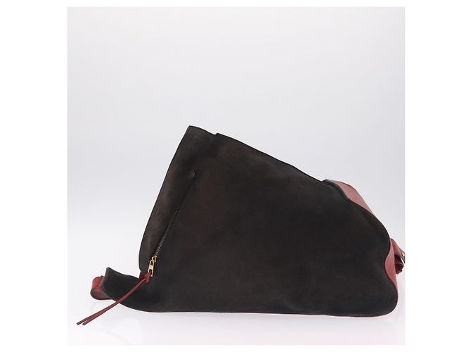 Loewe Anton Porte-documents en daim marron - vue 4