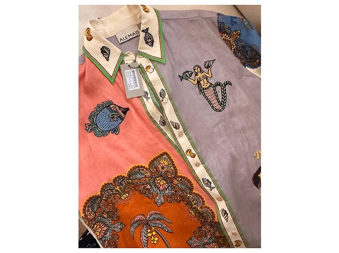 Autre Marque ALÉMAIS Camisa de lino Trippy Troppo - vista 7
