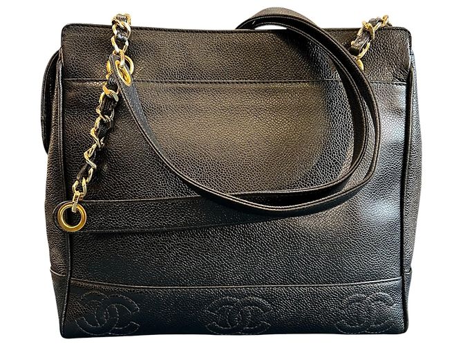 Bolso Tote Chanel Triple CC Caviar 1996 - vista 4