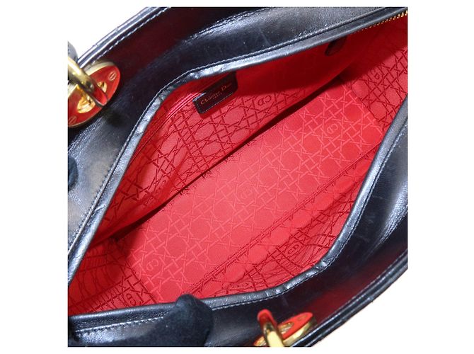 Christian Dior Lady Dior Cannage Leather 2Way Bag Hand Bag Black - vista 10
