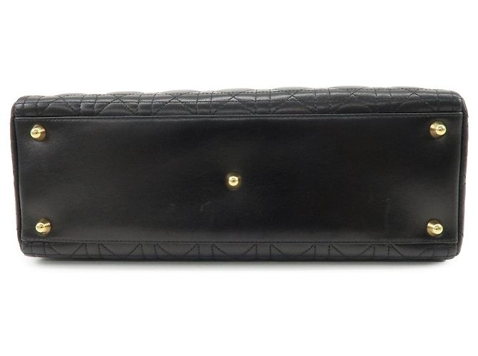 Christian Dior Lady Dior Cannage Leather 2Way Bag Hand Bag Black - vista 3
