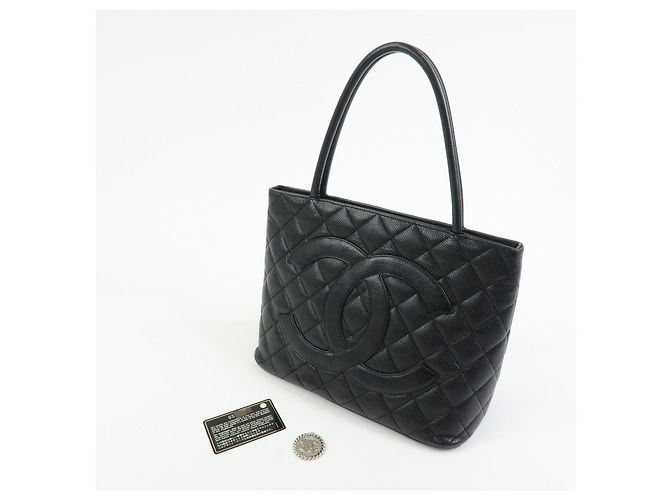 Borsa Tote CHANEL Medallion Matelasse COCO Mark Nera A01804 - vista 24