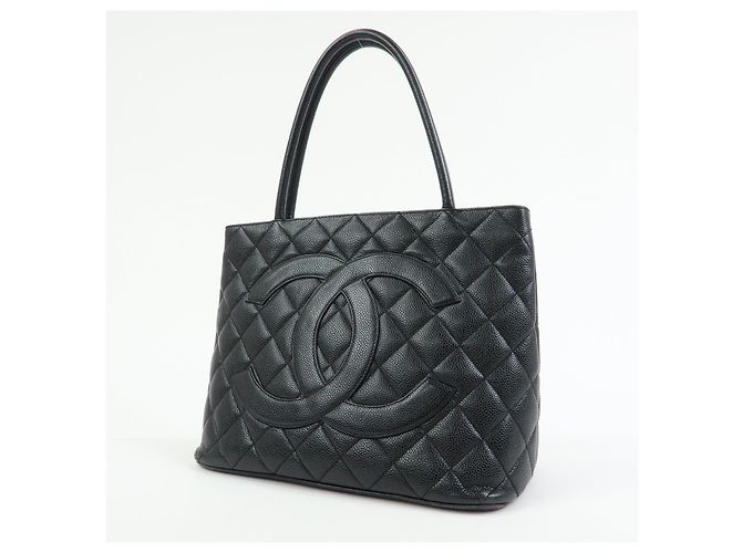 Borsa Tote CHANEL Medallion Matelasse COCO Mark Nera A01804 - vista 3