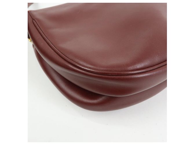 Borsa a tracolla e a spalla in pelle Must de Cartier Bordeaux - vista 10