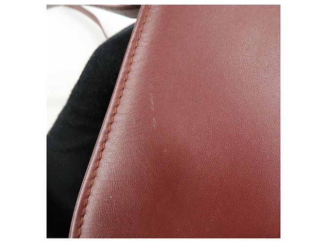 Borsa a tracolla e a spalla in pelle Must de Cartier Bordeaux - vista 15