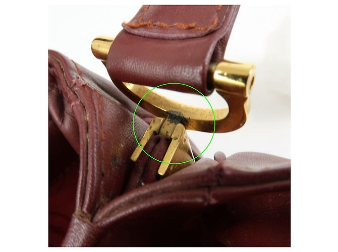 Borsa a tracolla e a spalla in pelle Must de Cartier Bordeaux - vista 17