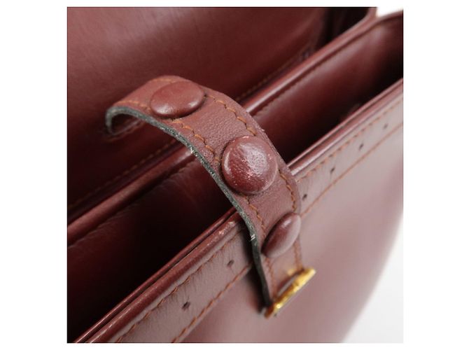 Borsa a tracolla e a spalla in pelle Must de Cartier Bordeaux - vista 19