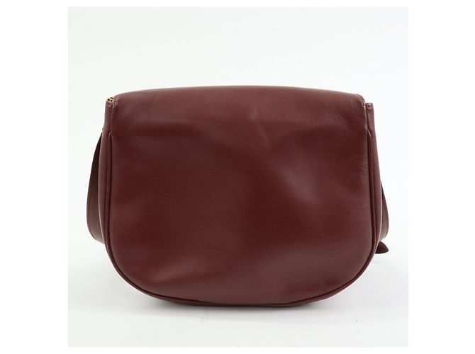 Borsa a tracolla e a spalla in pelle Must de Cartier Bordeaux - vista 2