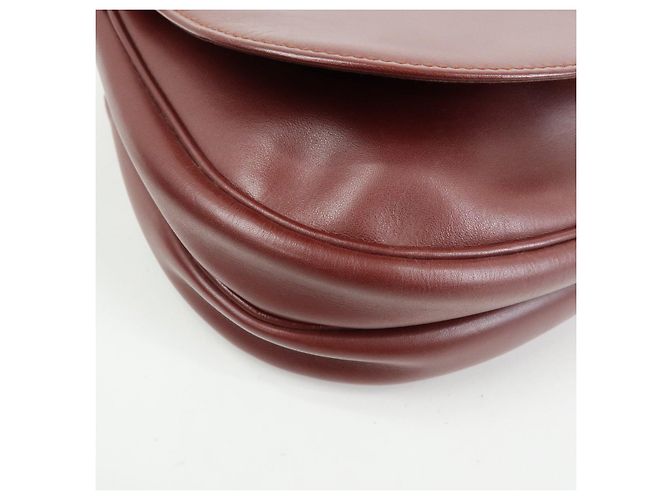 Borsa a tracolla e a spalla in pelle Must de Cartier Bordeaux - vista 8