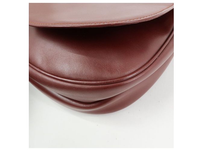 Borsa a tracolla e a spalla in pelle Must de Cartier Bordeaux - vista 9