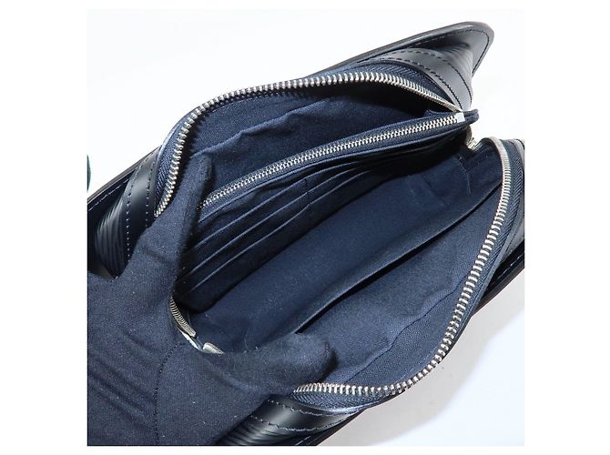 Louis Vuitton Epi Leather Osh Clutch Bag Flat Pouch Noir M59362 - vista 19