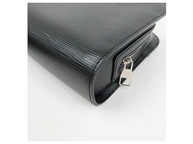 Louis Vuitton Epi Leather Osh Clutch Bag Flat Pouch Noir M59362 - vista 9