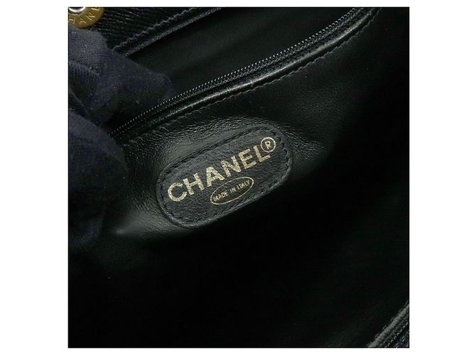 Borsa a tracolla CHANEL in pelle caviar, borsa tote, borsa a mano nera - vista 22
