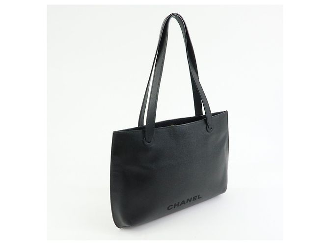 Borsa a tracolla CHANEL in pelle caviar, borsa tote, borsa a mano nera - vista 4