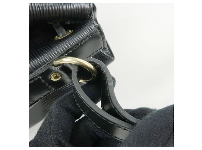 Borsa a tracolla Louis Vuitton Epi Petit Noe Noir Black M44102 - vista 7