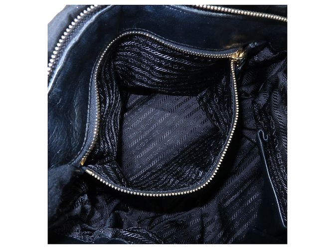 PRADA Borsa Tote e a Spalla 2WAY in Nylon e Pelle TESSUTO GAUFRE Nera BN1792 - vista 22