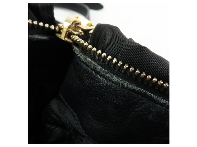 PRADA Borsa Tote e a Spalla 2WAY in Nylon e Pelle TESSUTO GAUFRE Nera BN1792 - vista 23