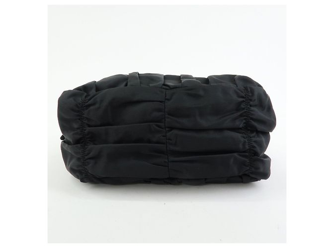PRADA Borsa Tote e a Spalla 2WAY in Nylon e Pelle TESSUTO GAUFRE Nera BN1792 - vista 5