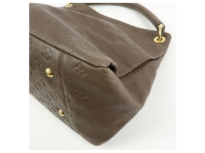 Borsa a mano Louis Vuitton Monogram Empreinte Artsy MM Terre M94171 - vista 10