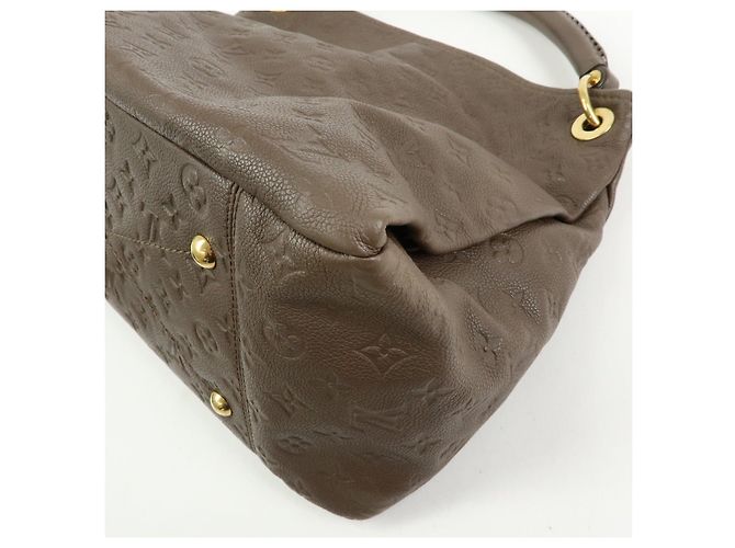 Borsa a mano Louis Vuitton Monogram Empreinte Artsy MM Terre M94171 - vista 12