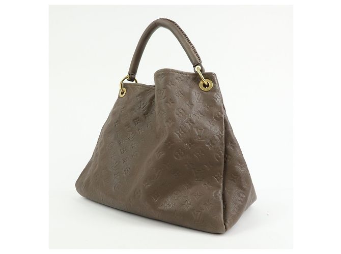 Borsa a mano Louis Vuitton Monogram Empreinte Artsy MM Terre M94171 - vista 3