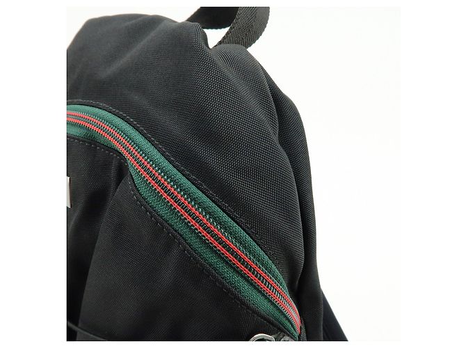 Zaino GUCCI Sherry Canvas Leather Black 122349 - vista 13